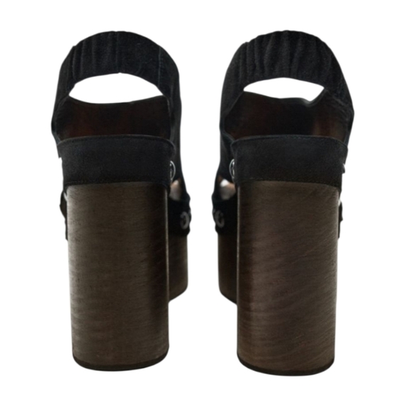 Zara Limited Edition Leather Studded Platform Clog Sandal - Picture 5 of 12